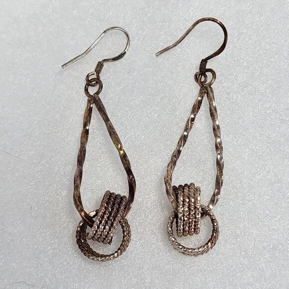 Vintage Rose Gold Twist Earrings - Picture 1 of 3